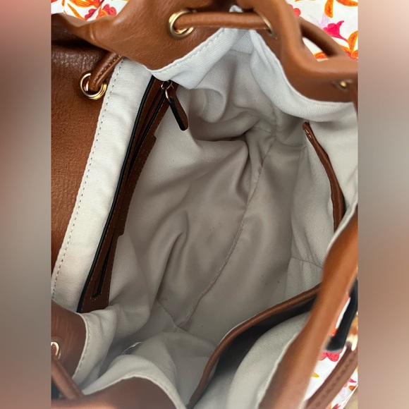 Lauren Conrad Brown Mini Backpack with Adjustable Straps and Gold Ring - Picture 8 of 9